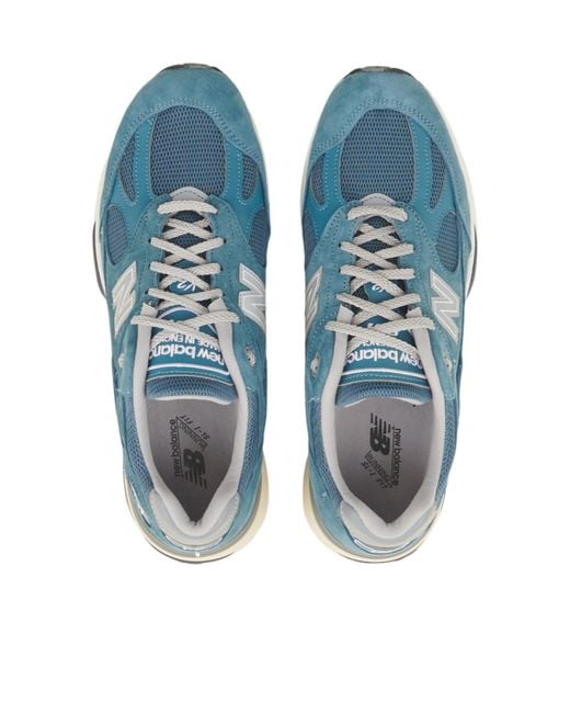 New Balance Blue 991V2 Lace-Up Sneakers for men