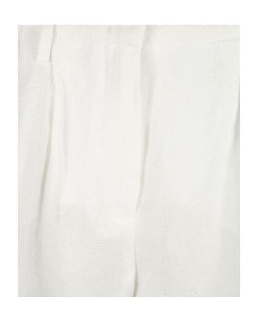 Fabiana Filippi White Tapered-Leg Loose-Fit Trousers