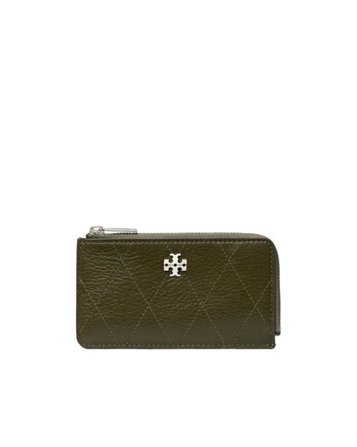 Tory Burch Green Zip-Around Wallet