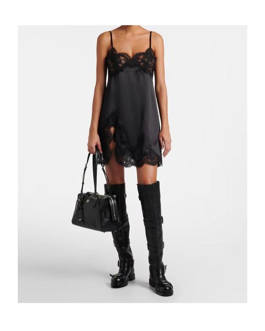 Dolce & Gabbana Black Suspender Dress