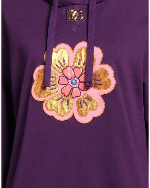 Dolce & Gabbana Purple Metallic Solid Color Sweatshirt