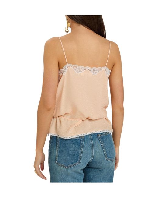 Chloé Natural Flower Trimmed Top