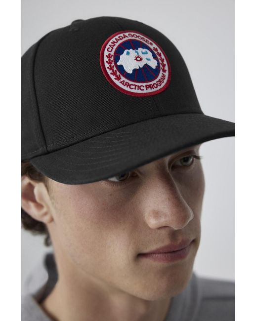 Canada Goose Black Arctic Disc Baseball Cap for men