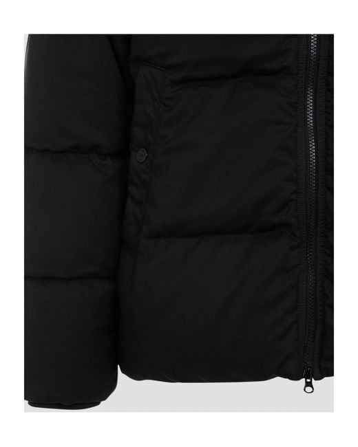 Stone Island Black Logo Patch Zipped Padded Jacket for men