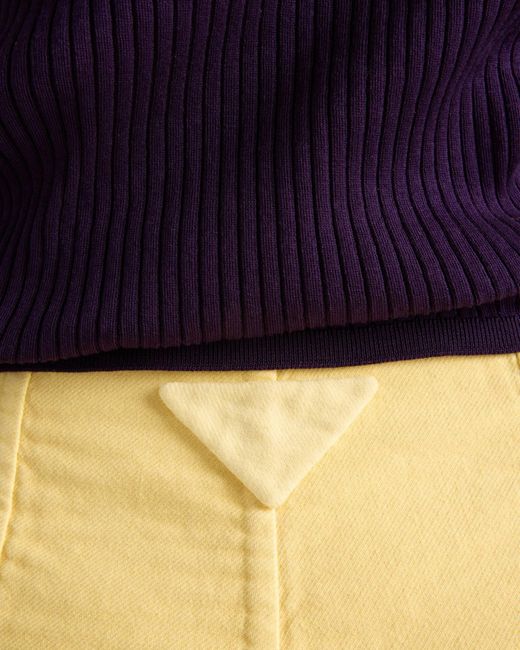 Prada Natural Zip-Up Shorts