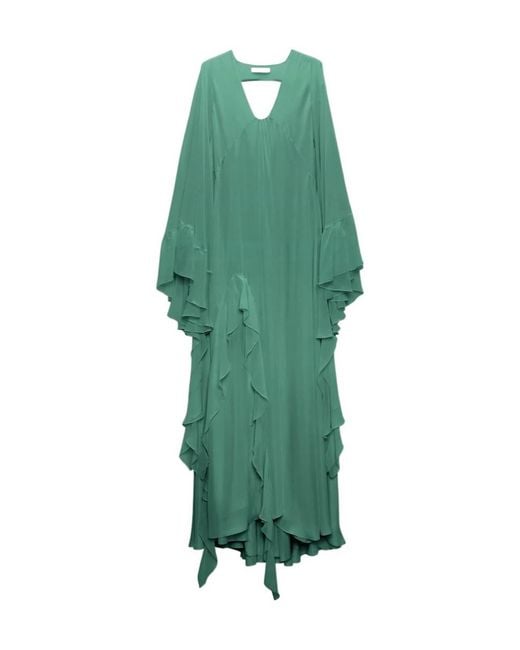 Dorothee Schumacher Green Sheer Twist Dress