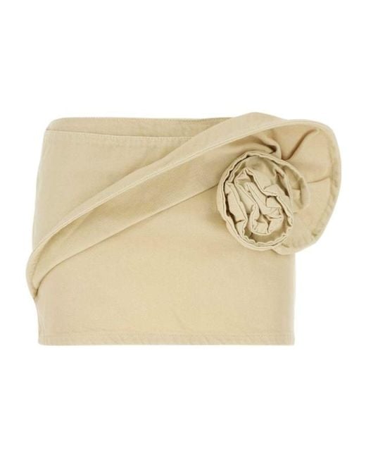 Magda Butrym Natural Floral Patch Mini Skirt