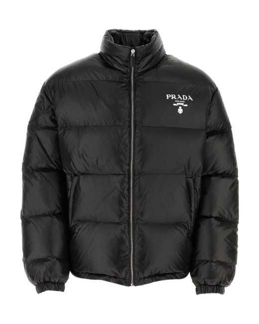 Prada Black Down-Feather Puffer Jacket for men