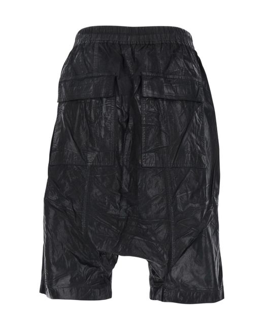 Rick Owens Black Drawstring Pods' Pants for men