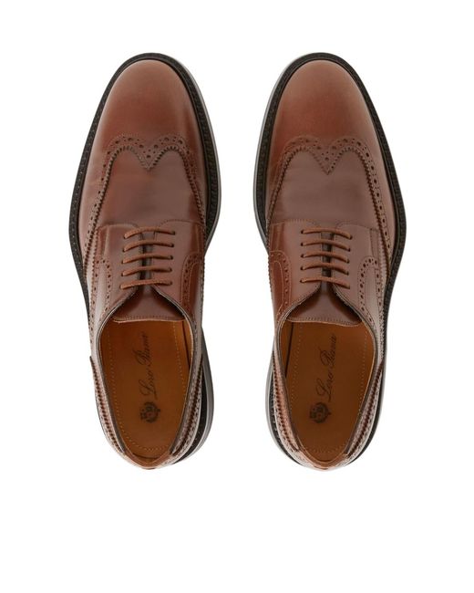Loro Piana Brown Oliver Walk Derby Shoes for men