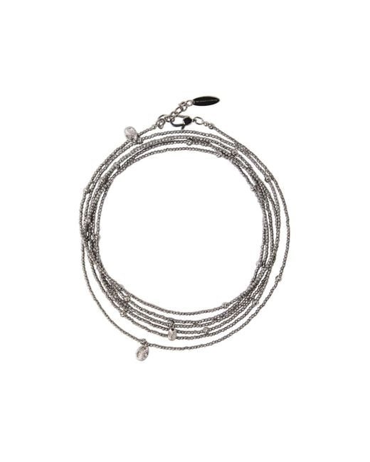 Brunello Cucinelli Metallic Multi-Wrap Bracelet
