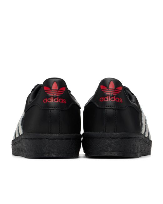 ADIDAS X WILLY CHAVARRIA Black Willy Chavarria X Adidas Originals Superstar Low-Top Lace-Up Casual Sneakers for men