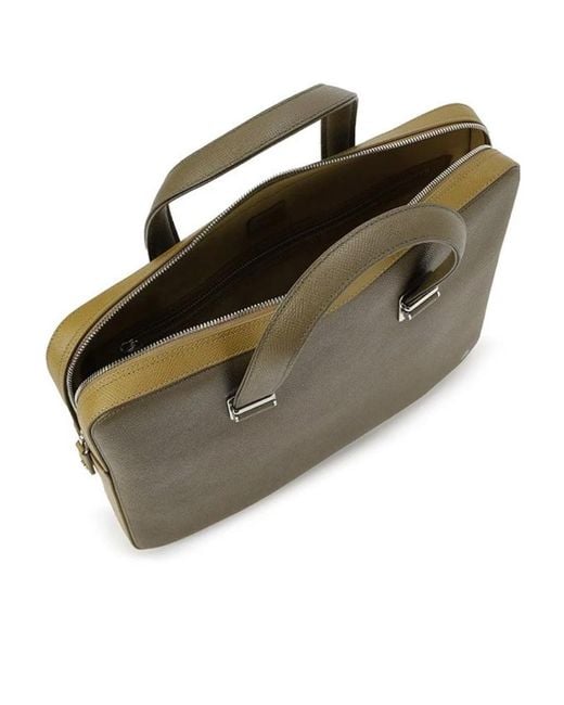 Dunhill Green Logo Briefcase for men