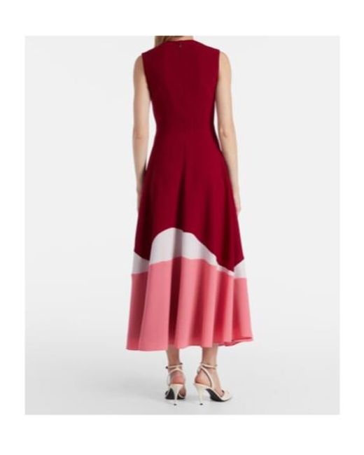 Roksanda Red Gradient Crepe Cocktail Dress