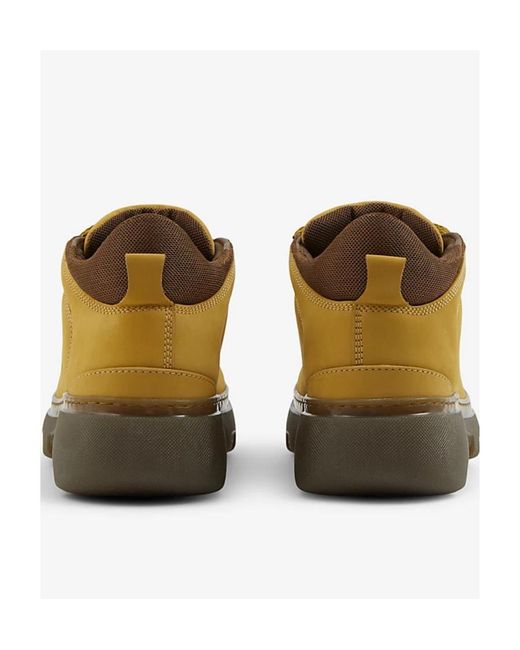 Burberry Brown Round-Toe Lace-Up Ankle Boots for men