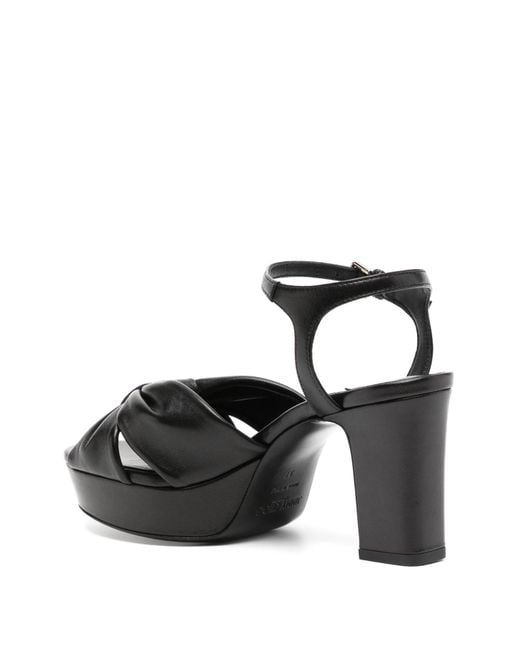 Jimmy Choo Black Heloise 80 Platform Sandals