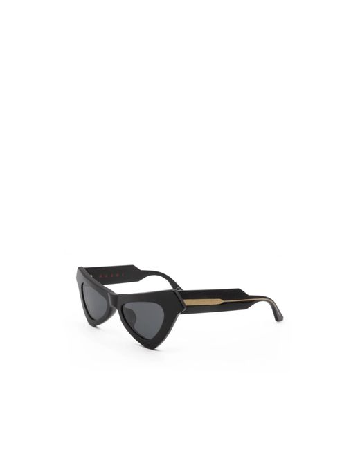 Marni Black Geometric Sunglasses for men
