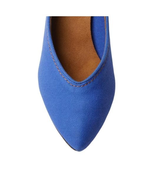 Versace Blue Tina Denim Pointed Pumps
