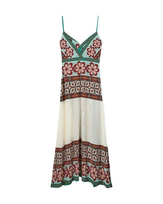 LaDoubleJ Natural Turn Around Floral-Print Maxi Dress