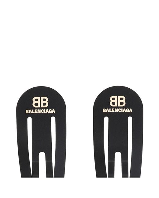 Balenciaga Black Holli Xxl Snap Clip Set