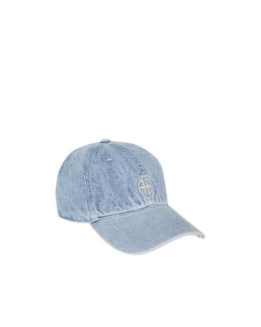 Anine Bing Blue Logo-Embroidered Cap