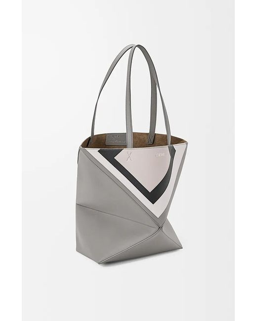 Loewe Gray Medium Puzzle Fold Tote Bag