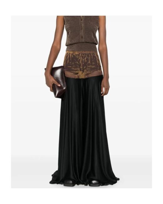 DIESEL Black O-Garcia Flared Maxi Skirt