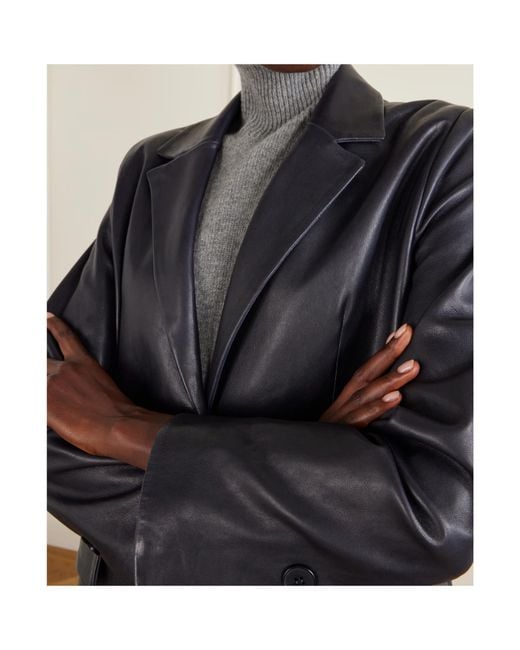 Nour Hammour Blue Long-Sleeved Coat