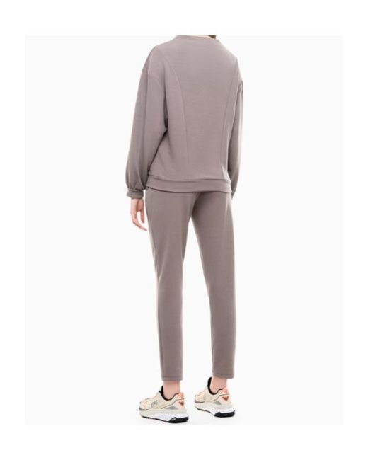 EA7 Gray Core Lady Logo-Plaque Tracksuit