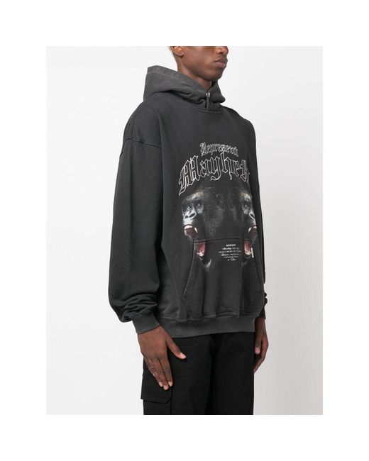 Represent Blackletter-Print Cotton Hoodie for men