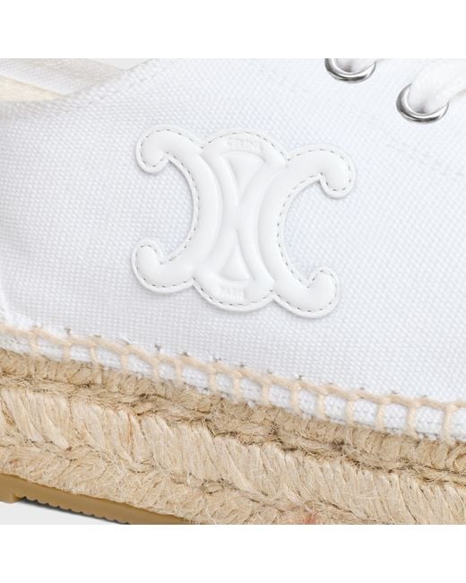 Céline White Les Espadrilles Lace-Up