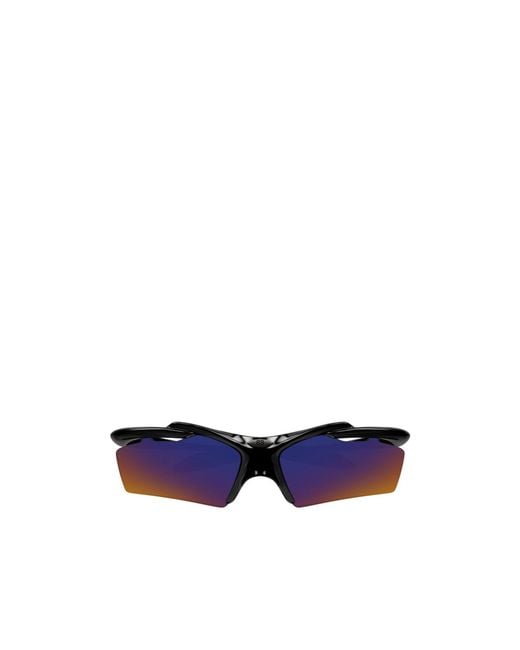 Balenciaga Blue Eyewear Rectangular Frame Sunglasses