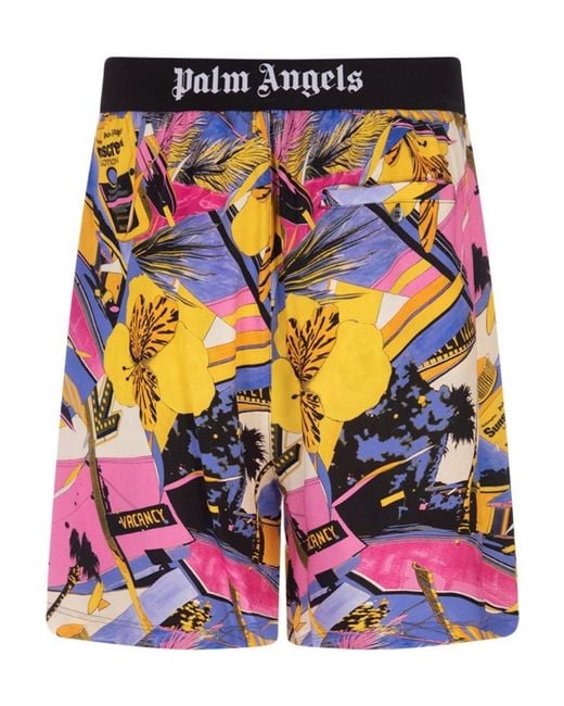 Palm Angels Multicolor Miami Mix Easy Shorts for men