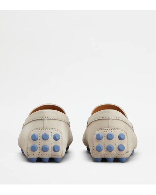 Tod's Gray Round Toe Flat Shoes
