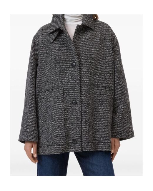 Closed Gray Short Mouliné Coat