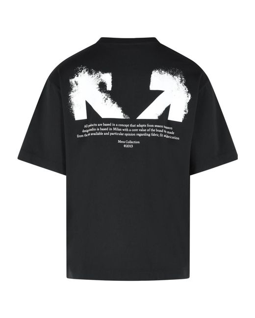 Off-White c/o Virgil Abloh Black 'Half Arrow' Cotton T-Shirt for men