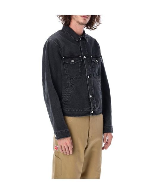 KENZO Gray Denim Jacket for men