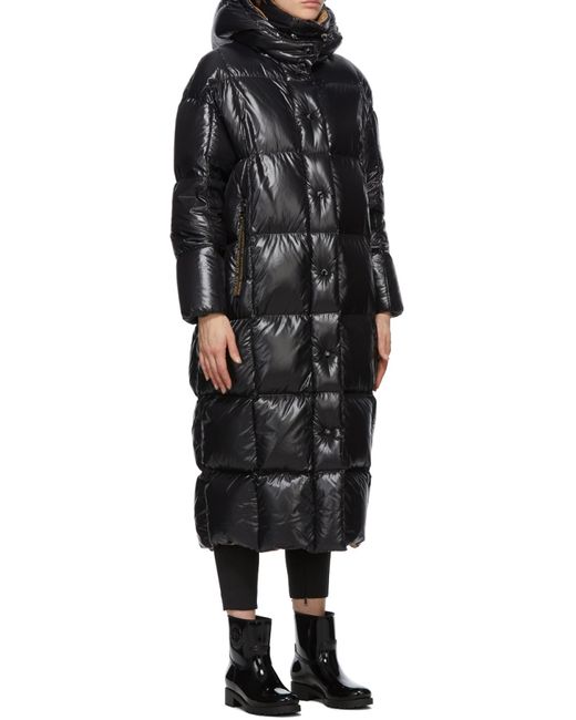 Moncler Black Parnaiba Hooded Long Down Jacket