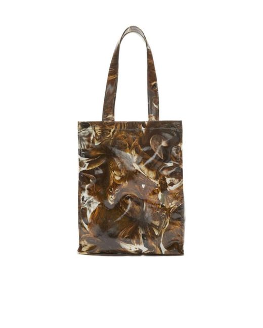 Acne Studios X Per B Sundberg Animal-Print Tote Bag in Brown | Lyst