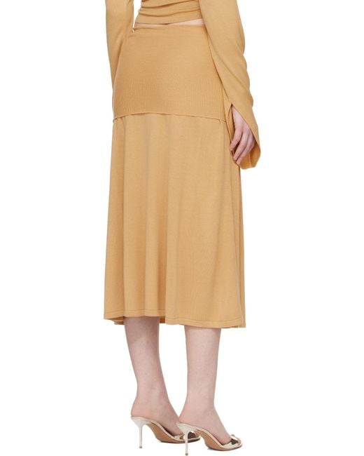 AYA MUSE Natural Ribbed Rylin Skirt