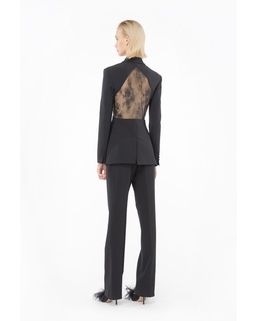 Pinko Blue Technical Crepe Trousers