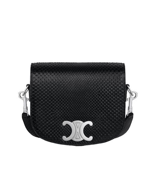Céline Black Small Besace Strap Triomphe for men