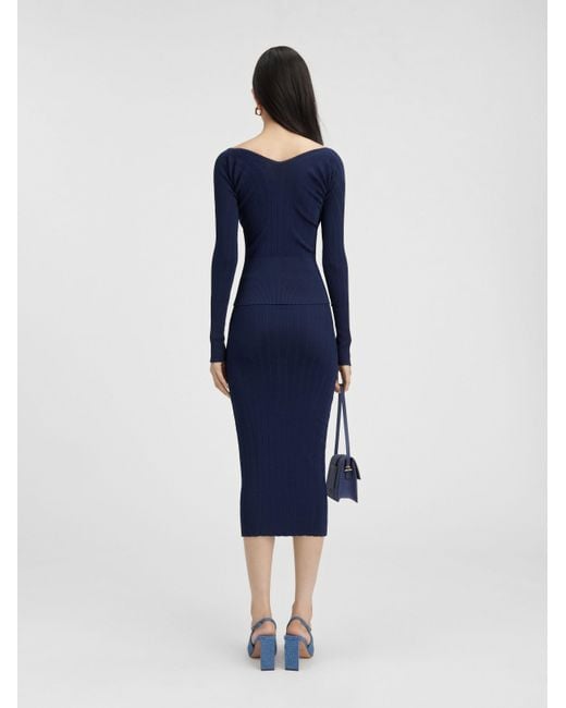 Jacquemus Blue Pralu Ribbed Top