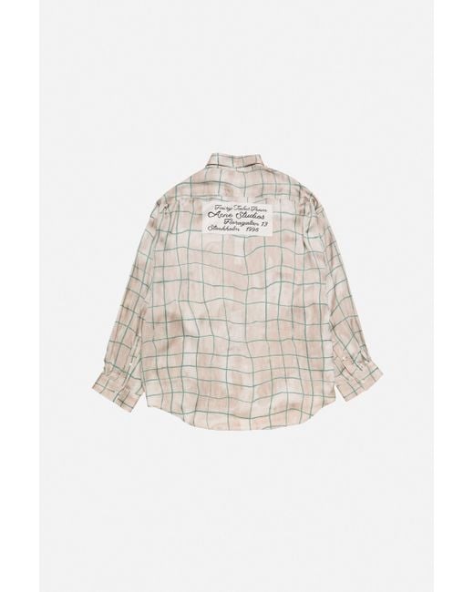 Acne Natural Printed Button-Down Shirt for men