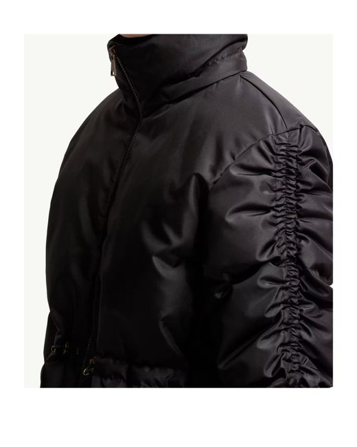 Moncler Black Louviere Zip-Up Hooded Short Padded Jacket