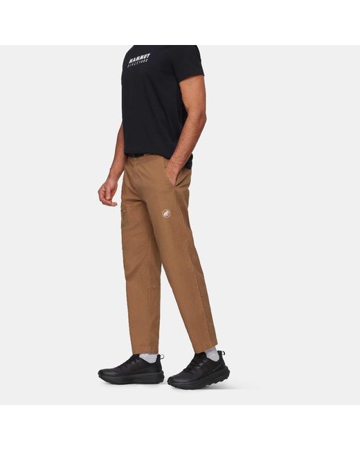 Mammut Brown Tamaro Belt-Detail Trousers for men