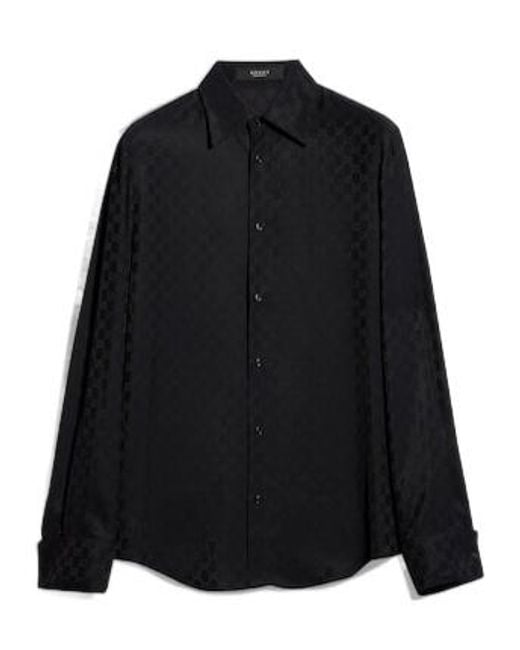 Gucci Black Collared Long-Sleeve Shirt for men