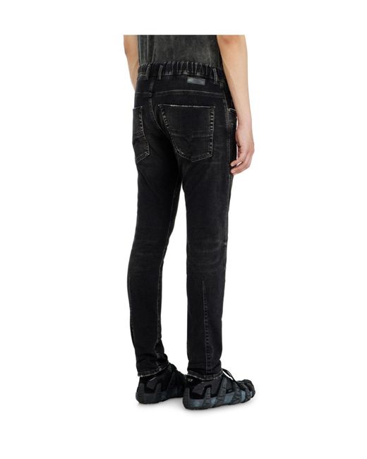 DIESEL Black Regular Regular Waist 2030 D-Krooley Joggjeans for men