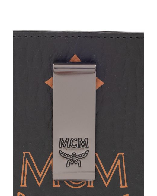 MCM Black Logo Card Holder for men