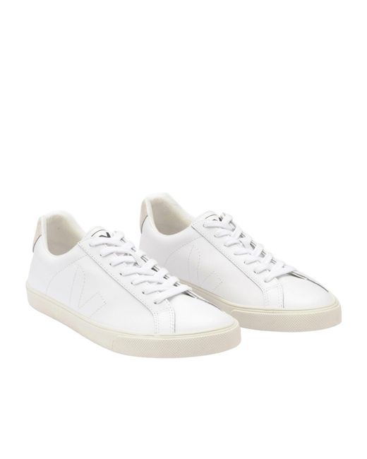 Veja White Leather Lowtop Sneaker for men
